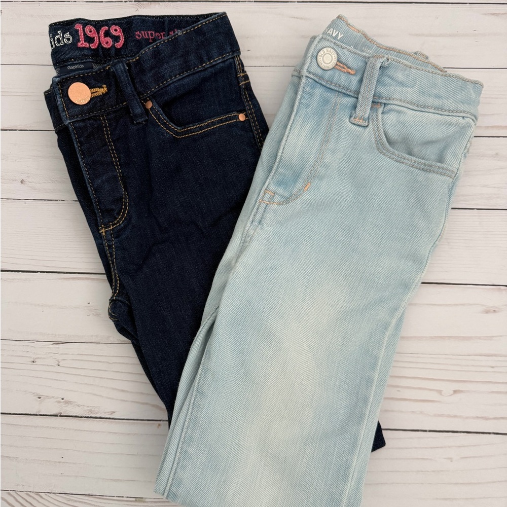 Dark and Light Wash Denim Jeans